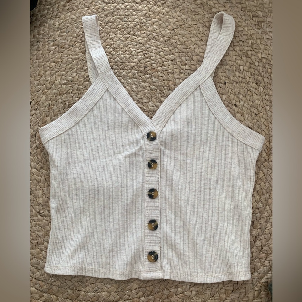 Women's | beige| cropped tank | medium